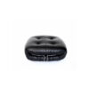 Black leather footstool