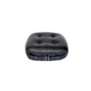 Black leather footstool