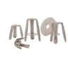 Silver metal stool