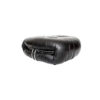 Black leather footstool