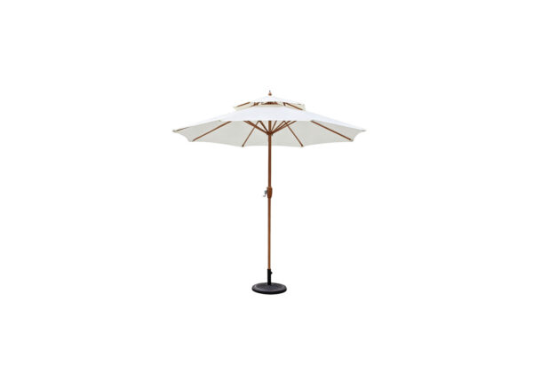 Beige outdoor umbrella